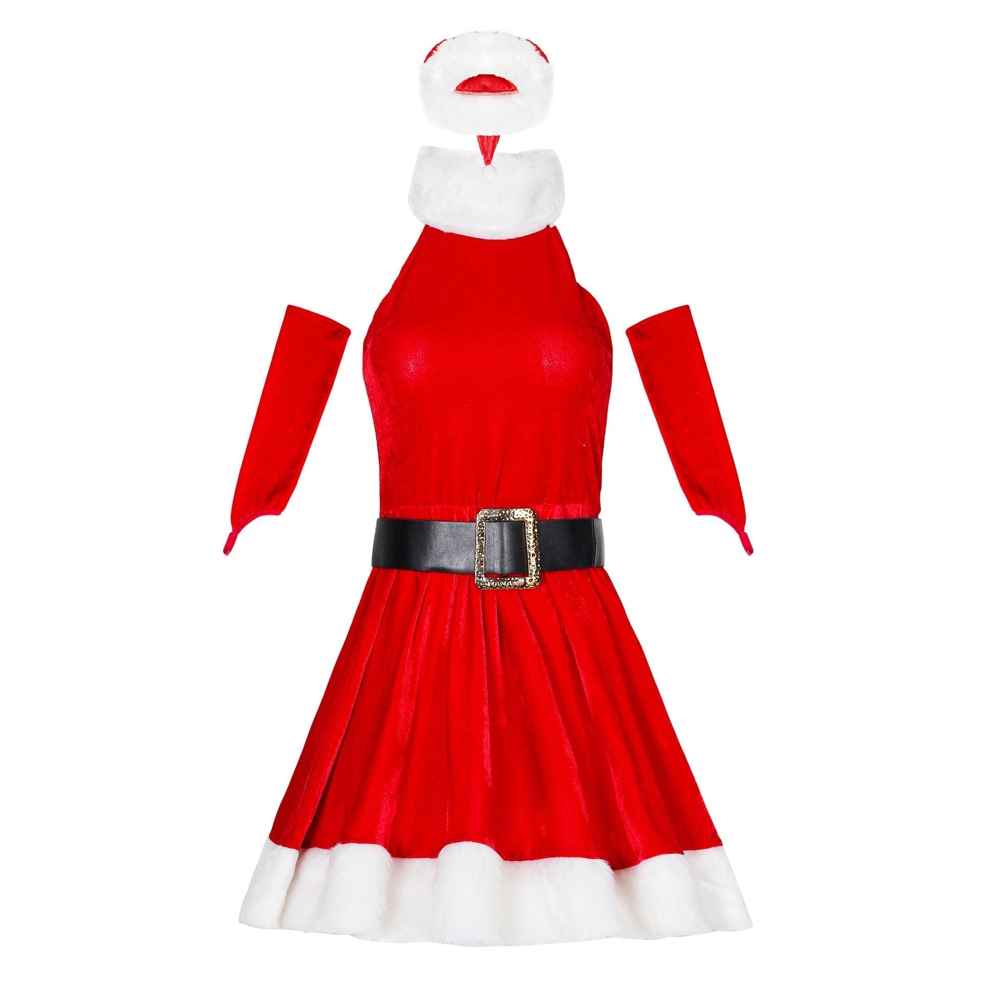 M - L women's Christmas clothing, uniform temptation, sexy holiday party theme stage Christmas clothing COS Christmas clothing - Coscosmos