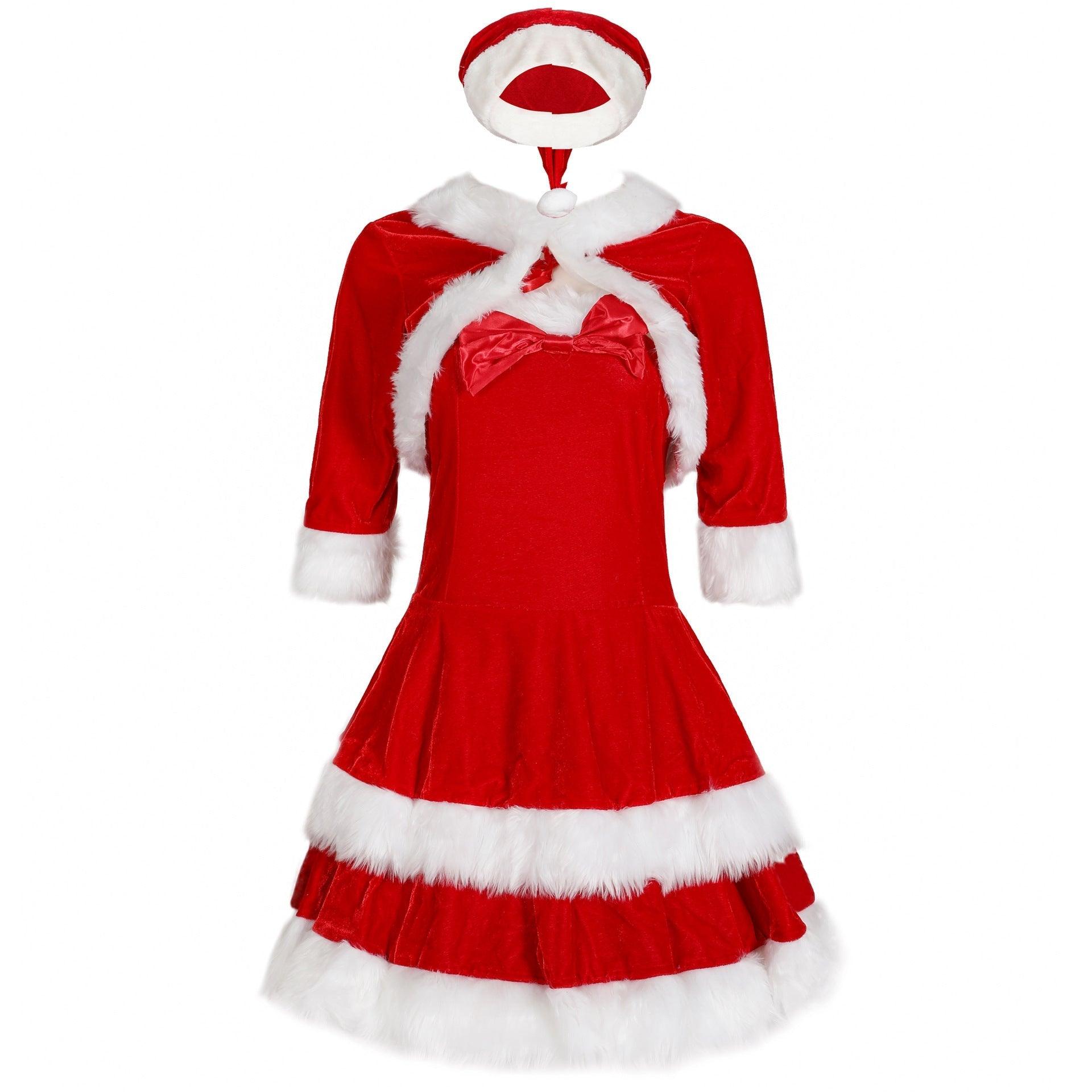 M - XL European and American women's sexy Christmas clothing, Christmas clothing, Christmas clothing, party clothing, shawl Christmas clothing - Coscosmos