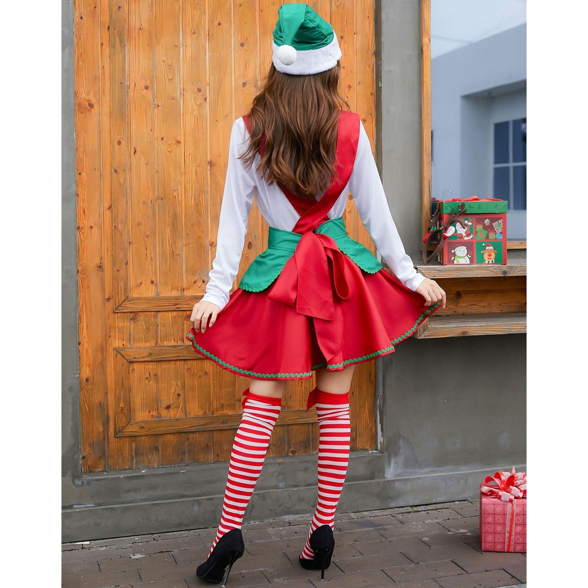 M - XL Japanese Christmas costume, sexy Christmas costume, Japanese sweet Santa performance costume - Coscosmos