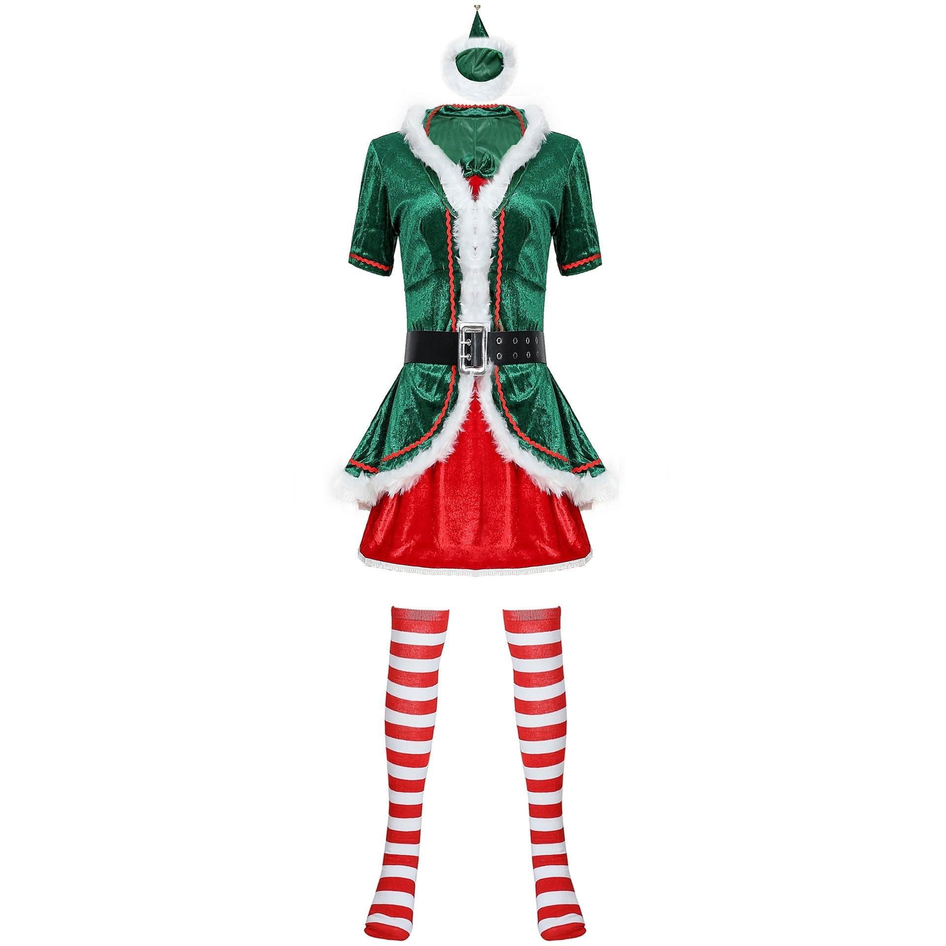 M - XXL Couple Christmas Dress, Cosplay Christmas Dress, Ladies Christmas Show Dress, Game Uniform - Coscosmos