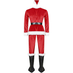 M - XXL high - quality long - haired Santa Claus clothing, Christmas Santa Claus clothing set COS Christmas clothing - Coscosmos