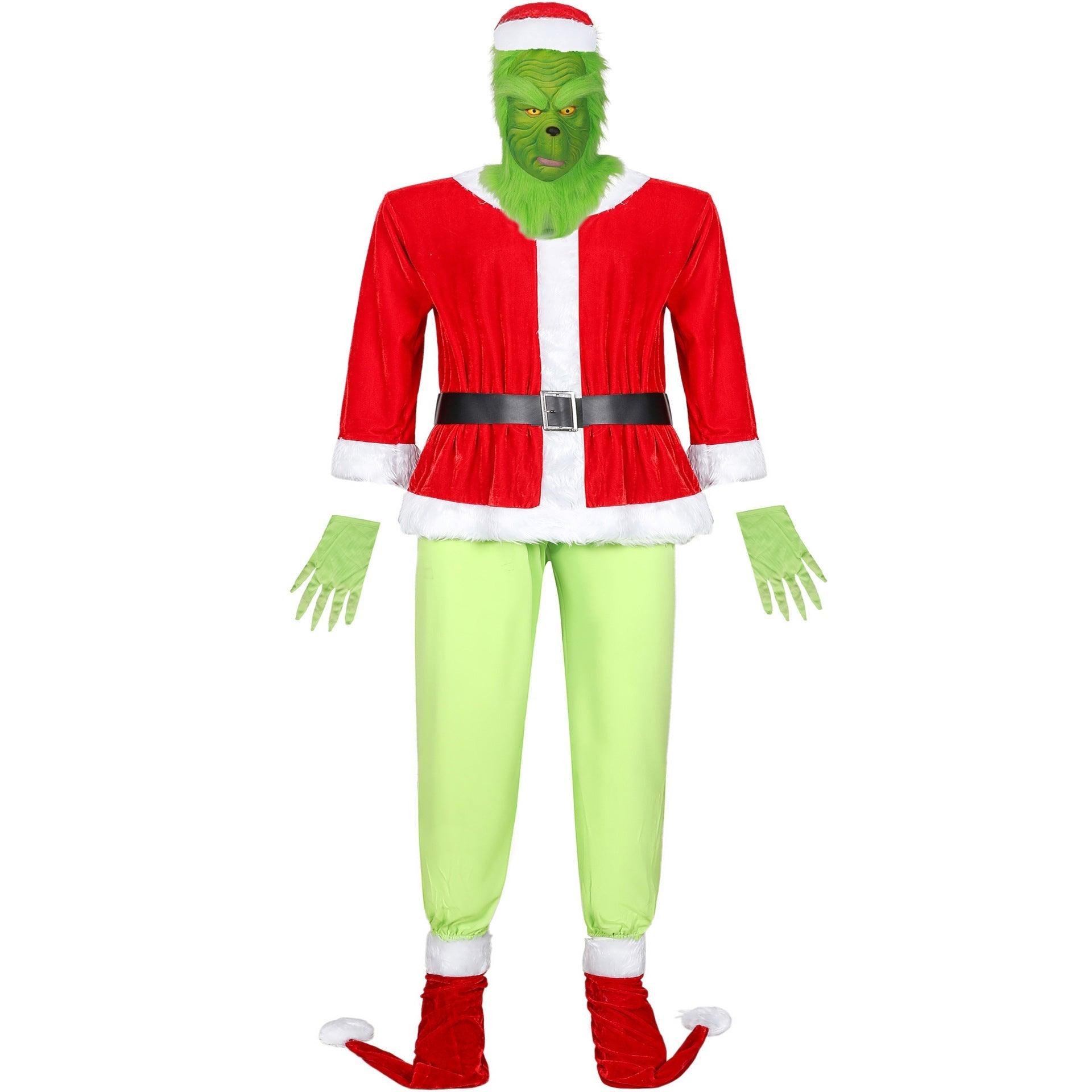 M - XXXL Santa Claus, The Grinch Green Grinch cosplay Christmas costume - Coscosmos