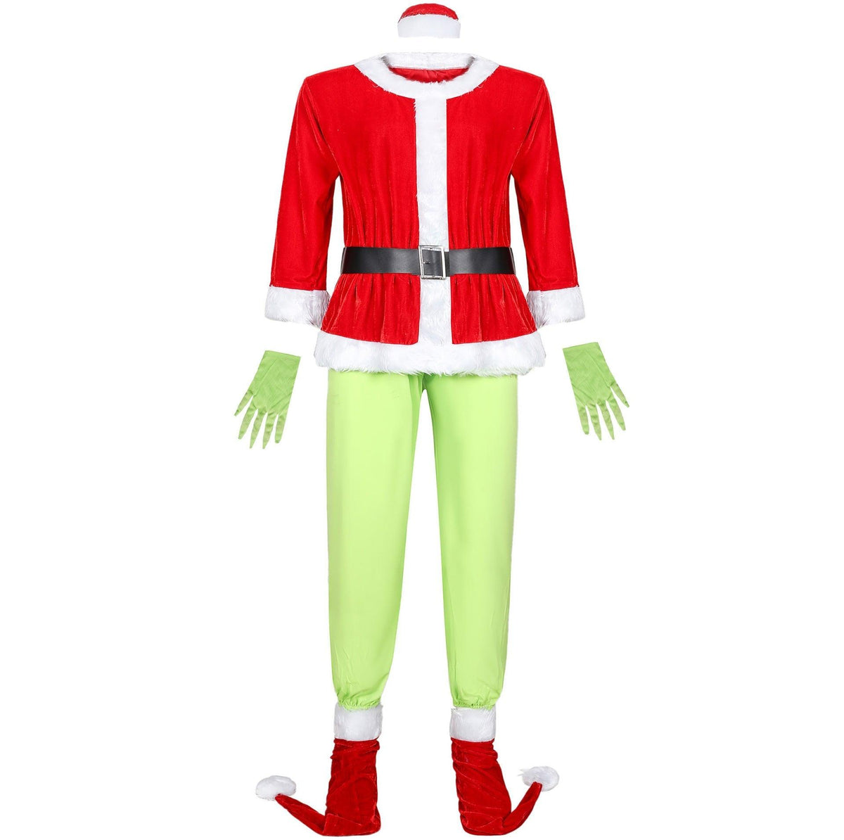 M - XXXL Santa Claus, The Grinch Green Grinch cosplay Christmas costume - Coscosmos