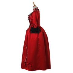 Marie Antoinette Rococo Red Dress | 18th Century Baroque Victorian Carnival Party Costume - Coscosmos