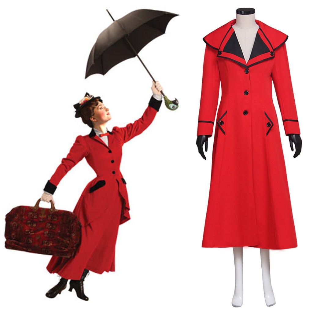 Mary Poppins Cosplay Costume Jacket Dress Adult Halloween Costume Cosplay - Coscosmos