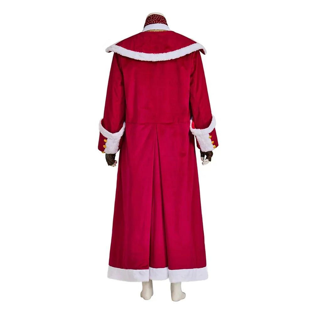 Medieval Christmas Santa Claus Cosplay Costume Red Jacket Suit Full Set Stage Performance Outfit - Coscosmos