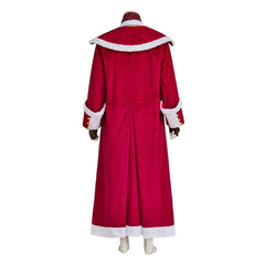 Medieval Christmas Santa Claus Cosplay Costume Red Jacket Suit Full Set Stage Performance Outfit - Coscosmos