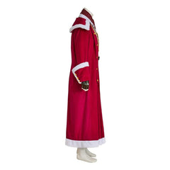 Medieval Christmas Santa Claus Cosplay Costume Red Jacket Suit Full Set Stage Performance Outfit - Coscosmos