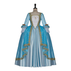 Medieval Court Rococo Marie Antoinette Blue Princess Dress | Georgian Baroque Victorian Renaissance Ball Gown - Coscosmos