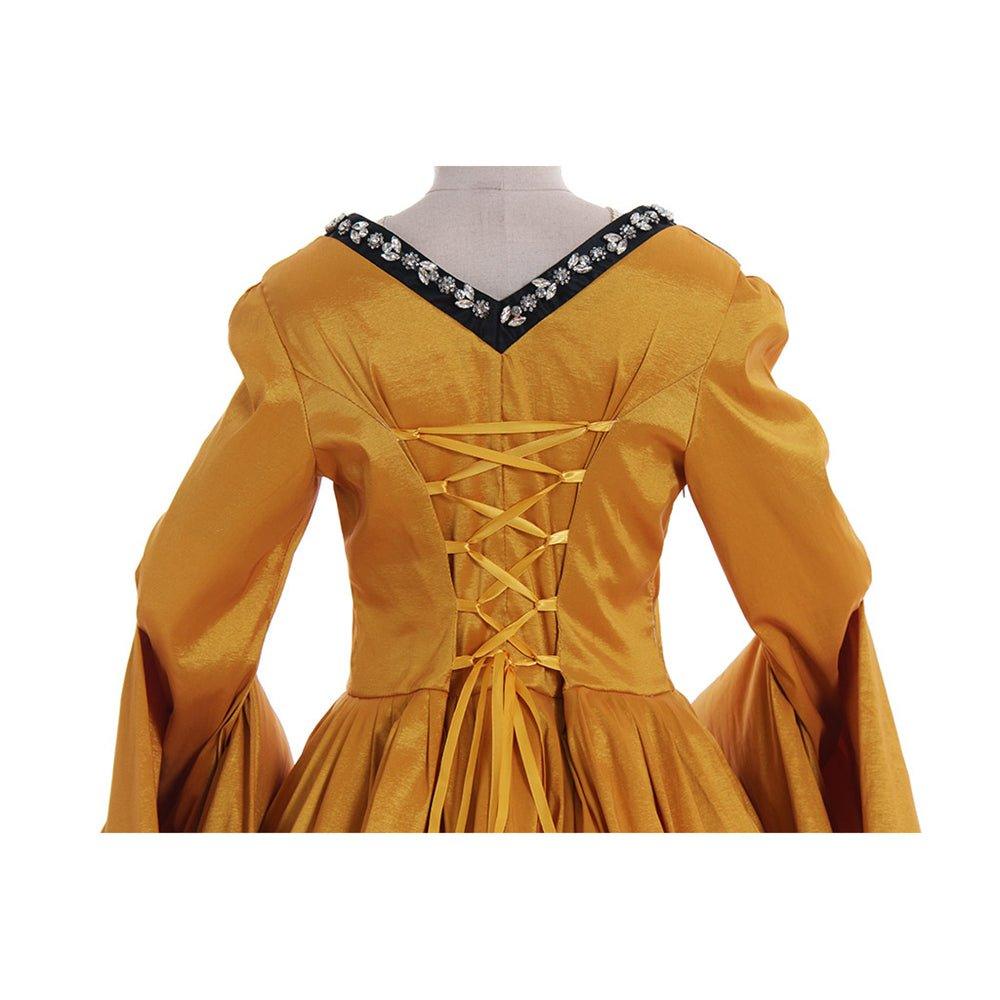 Medieval Dress Cosplay Queen Anne Boleyn Brown Renaissance Faire Tudor Court cosplay costume dress - Coscosmos