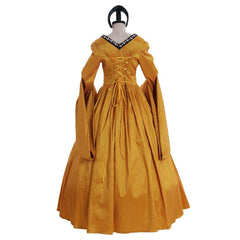 Medieval Dress Cosplay Queen Anne Boleyn Brown Renaissance Faire Tudor Court cosplay costume dress - Coscosmos