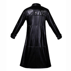 Medieval Gothic Plague Doctor Costume PU Leather Jacket - Steampunk Vampire Horror Long Coat - Coscosmos