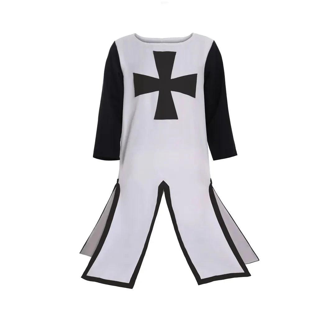 Medieval Knight Renaissance Warrior Cosplay Costume - Hospitaller Tabard Surcoat & Civil War Robe for Men - Coscosmos