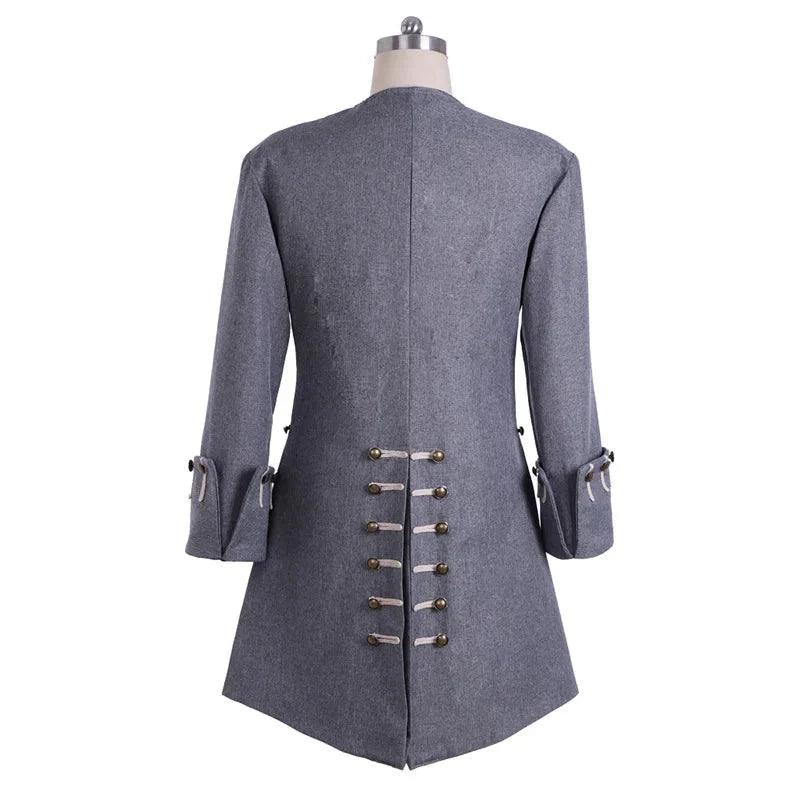 Medieval Men’s Uniform Jacket - British Gothic Gentleman Punk Costume for Halloween & Carnival - Coscosmos