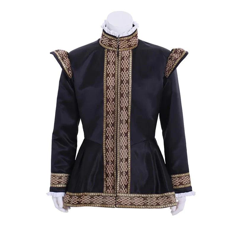 Medieval Tudor Victorian Uniform Jacket Royal Military Jacket Clothing Colonial Tuxedo Elizabeth Men's Adult Cape Coat - Coscosmos