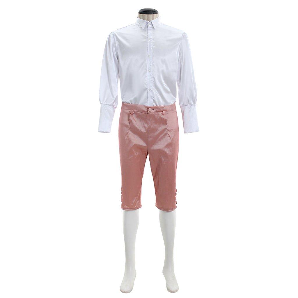 Men's Pink Vintage Court Suit - British Style European Prince Cosplay Costume | Coscomos Medieval Series - Coscosmos