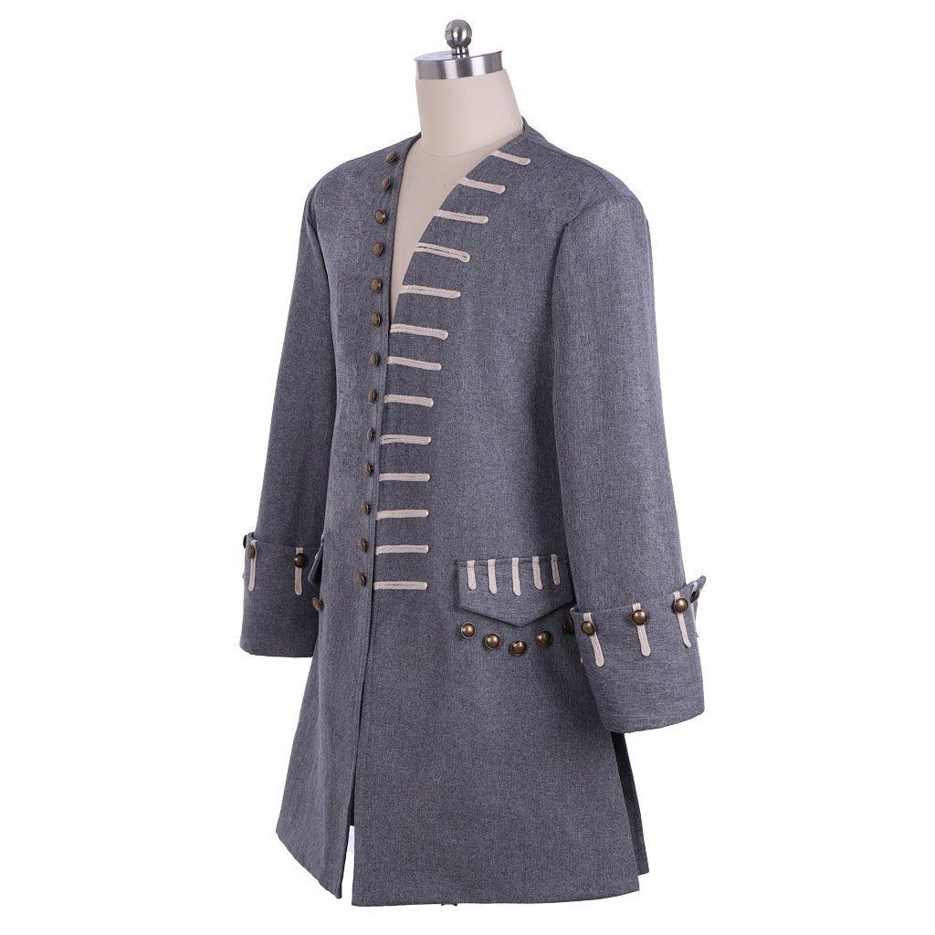 Men's Pirates Jacket Cosplay Costume - Medieval Captain Sparrow - Inspired Halloween Coat - Coscosmos