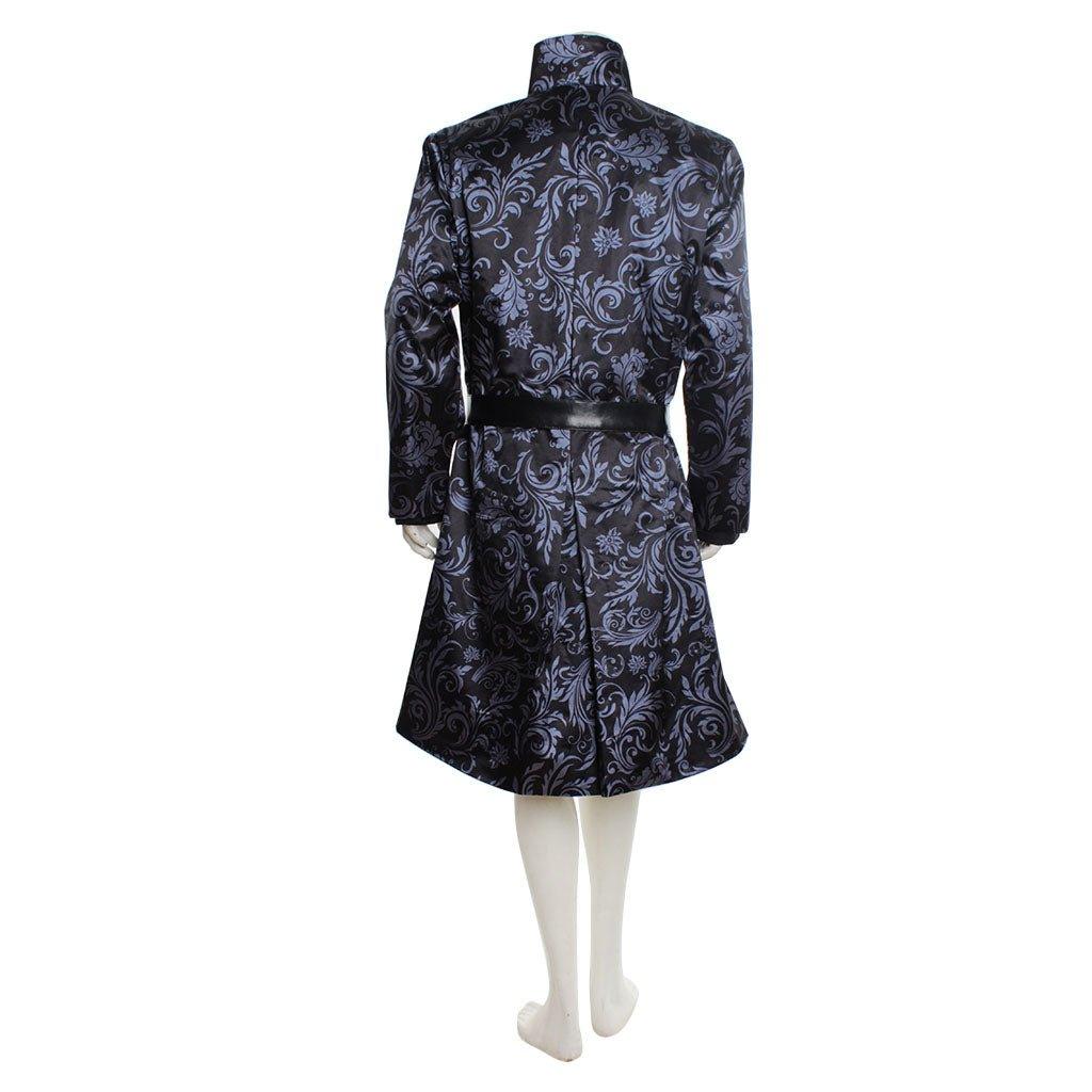 Men’s Steampunk Gothic Victorian Tailcoat Costume - Long Vintage Blue Frock Coat for Halloween & Cosplay - Coscosmos