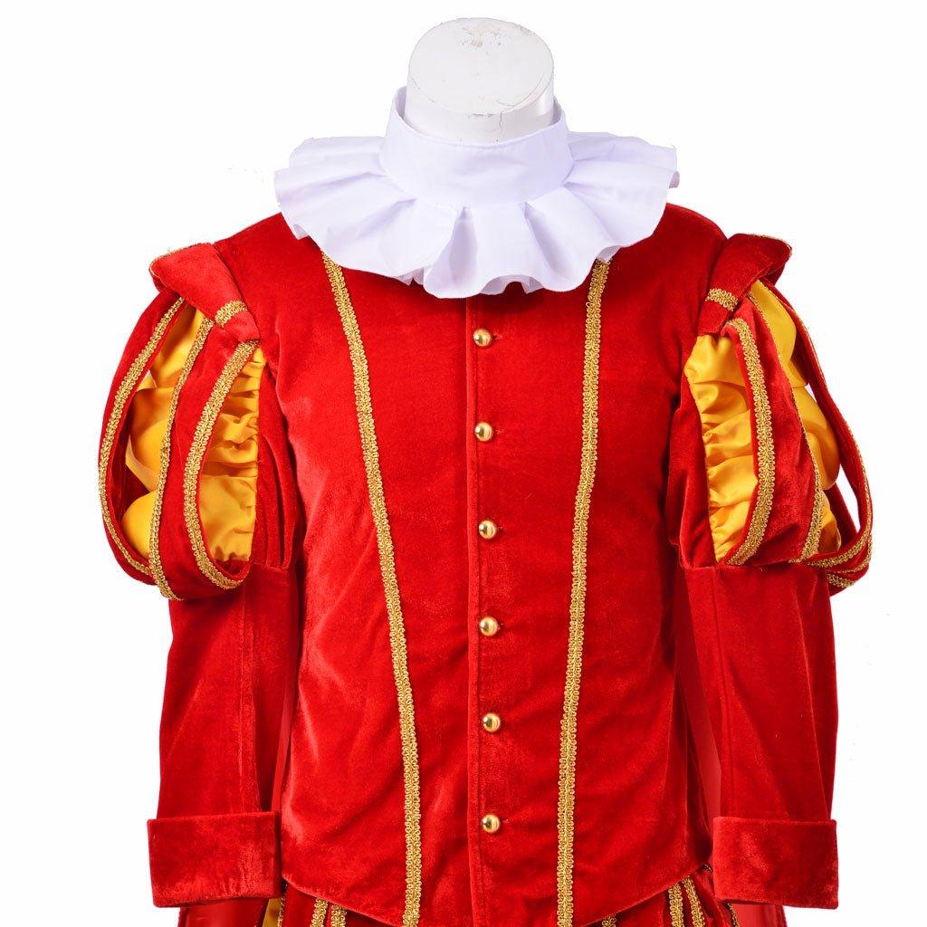 Men’s Tudor Renaissance Cosplay Costume - Elizabethan Era King’s Suit with Hat | Coscomos Medieval Series - Coscosmos