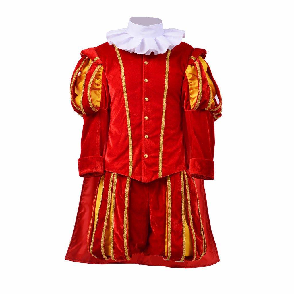 Men’s Tudor Renaissance Cosplay Costume - Elizabethan Era King’s Suit with Hat | Coscomos Medieval Series - Coscosmos