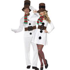 Men's white Christmas suit, Christmas costume, Christmas uniform suit, couple snowman Christmas suit. - Coscosmos