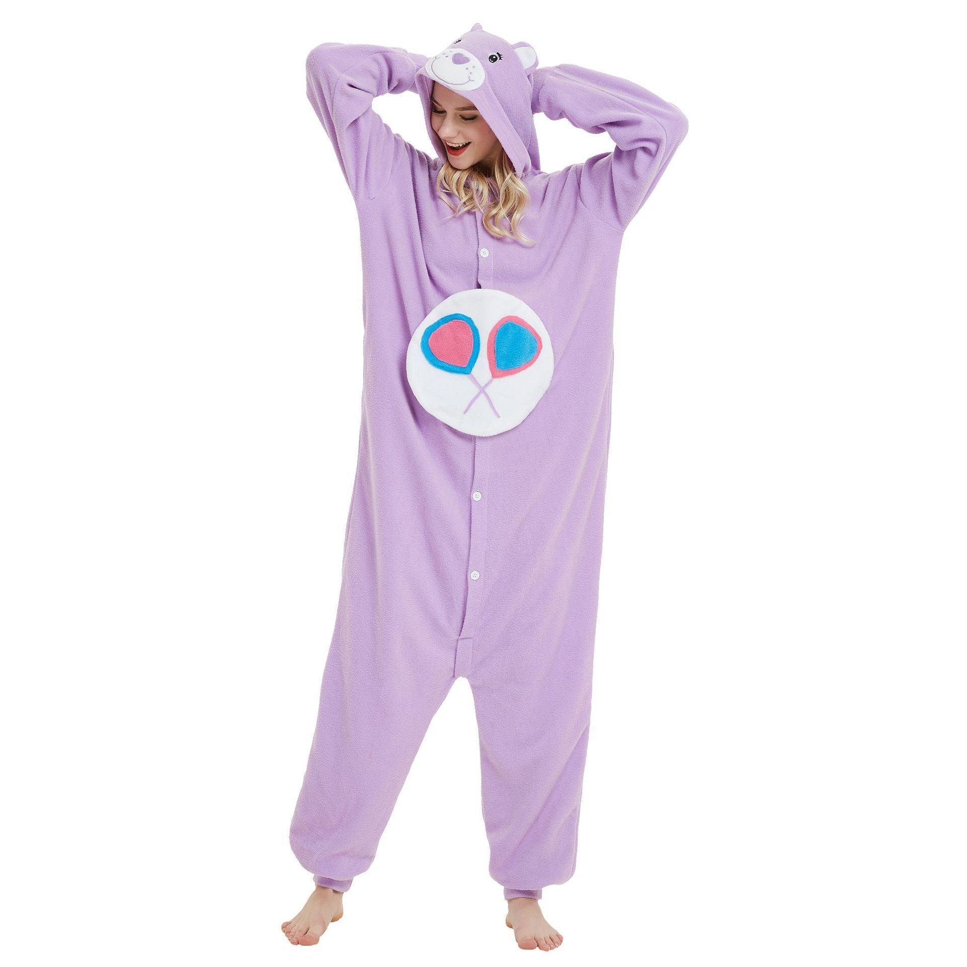 Moon Bear Onesie Pajamas for Adults | Fleece Couples Sleepwear | Cozy Cartoon Cosplay Costume - Coscosmos