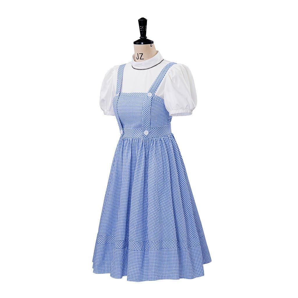 Movie Dorothy Cosplay Costume | Women’s Blue Plaid Dress Suit | Fairytale Adult Halloween Outfit - Coscosmos