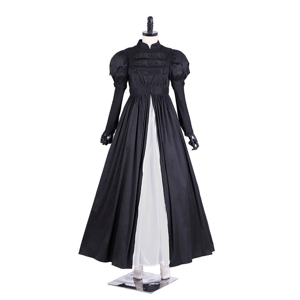 Musical Hamilton Eliza Cosplay Costume Dress | Adult Women's Halloween Black Ball Gown | Satin Hamilton Dress Custom Made - Coscosmos