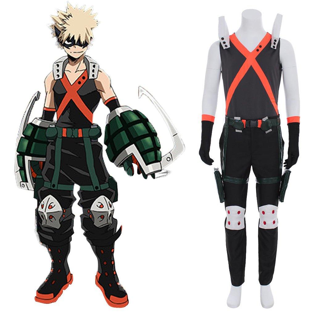 My Hero Academia Katsuki Bakugou Cosplay Costume Full Set - Explosive Hero Style - Coscosmos