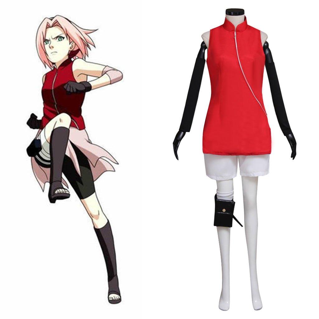 Naruto Sakura Cosplay Costume – Authentic Ninja Outfit for Anime Fans - Coscosmos