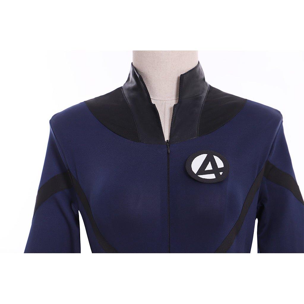 Navy Blue Spandex Fantastic Four Bodysuit Invisible Woman Cosplay Costume for Adults and Kids - Coscosmos