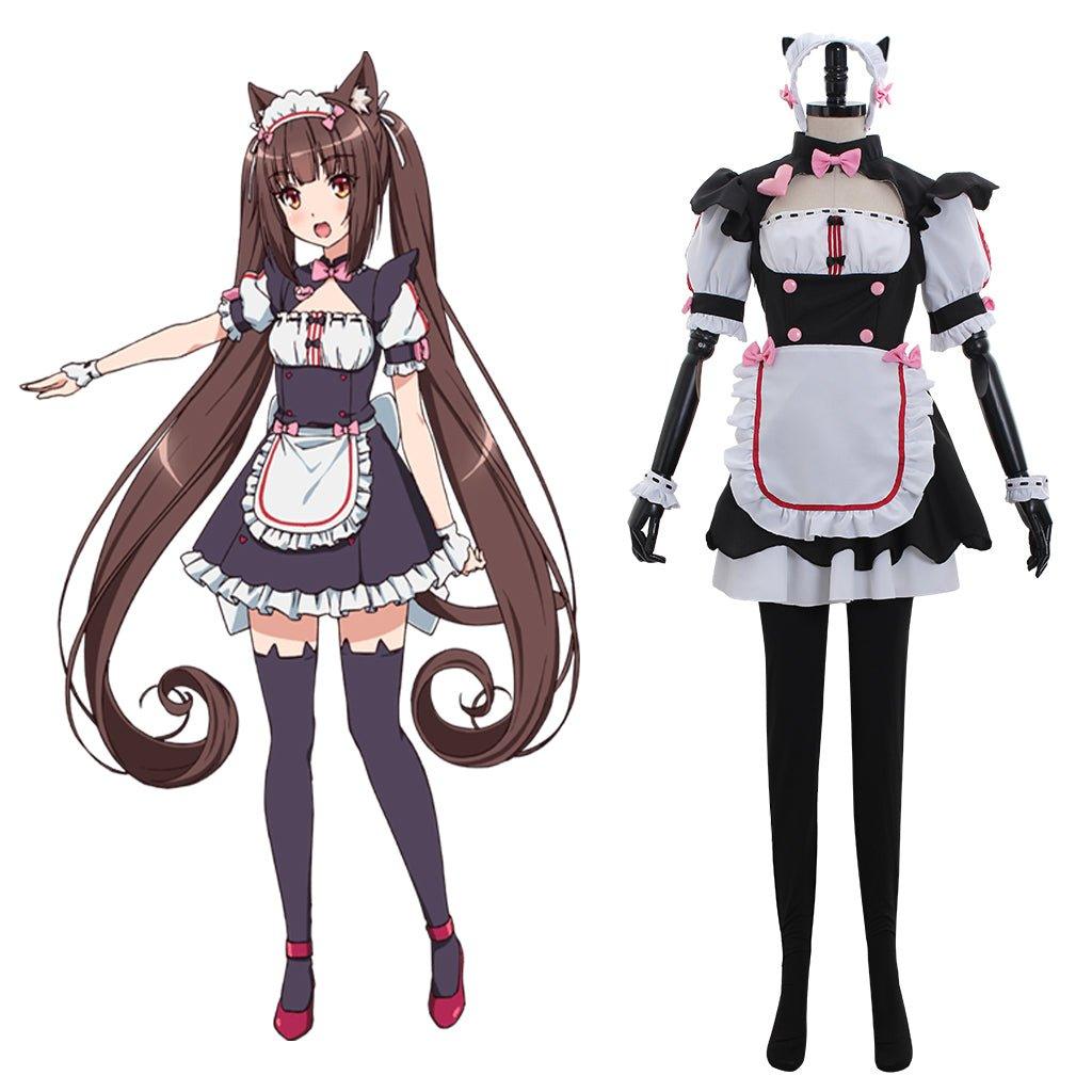 Nekopara Chocolate Maid Dress Anime Outfit for Cosplay - Coscosmos