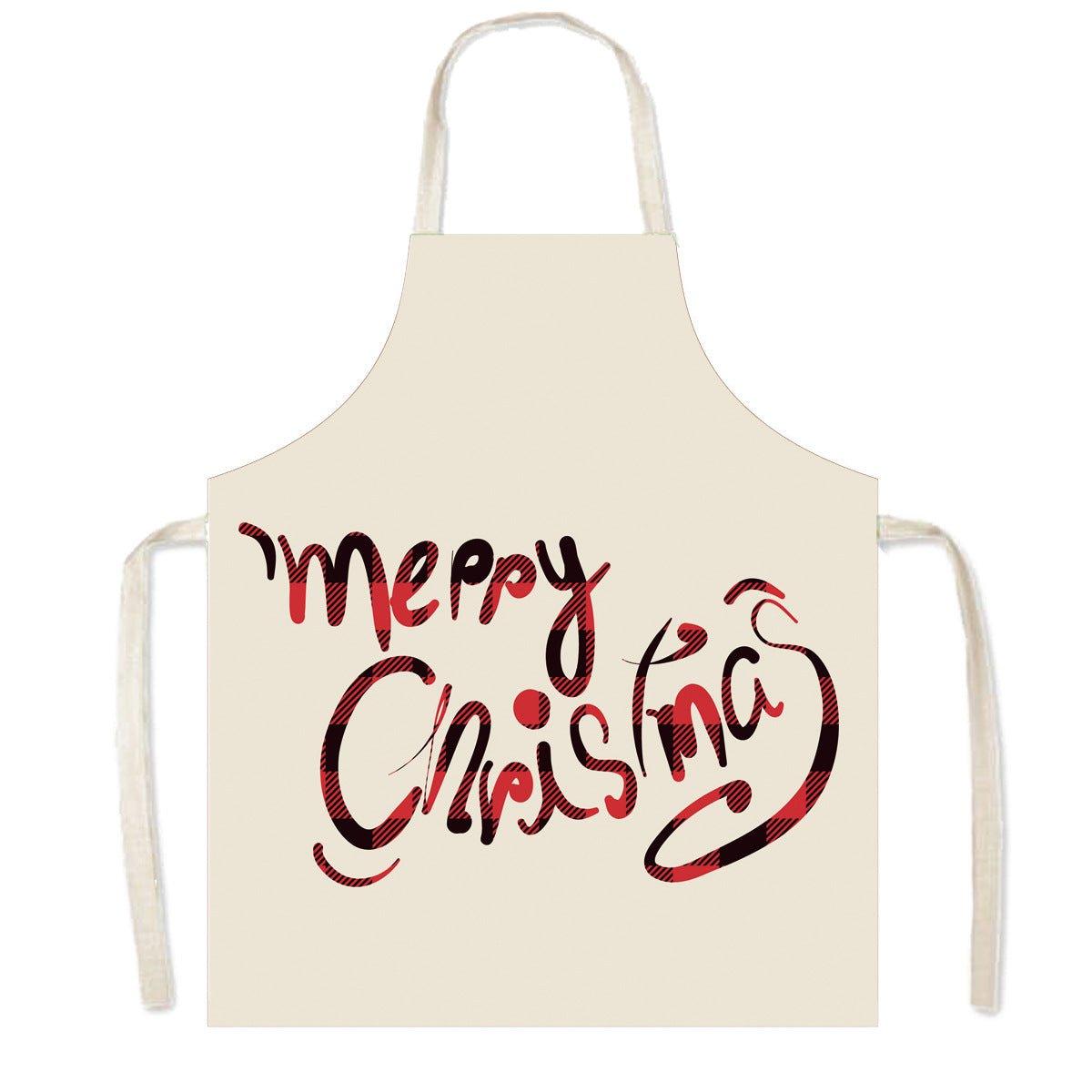 New Christmas apron sleeveless apron smock festive atmosphere decorative apron home cleaning apron wholesale - Coscosmos