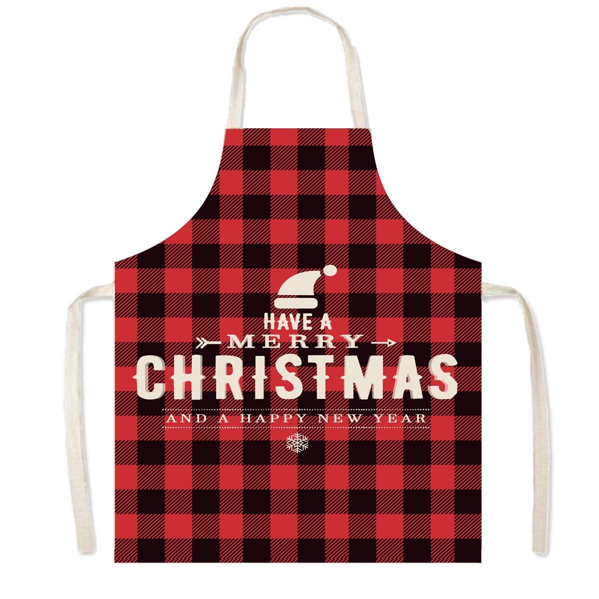 New Christmas apron sleeveless apron smock festive atmosphere decorative apron home cleaning apron wholesale - Coscosmos