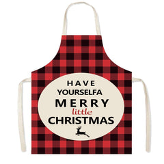 New Christmas apron sleeveless apron smock festive atmosphere decorative apron home cleaning apron wholesale - Coscosmos