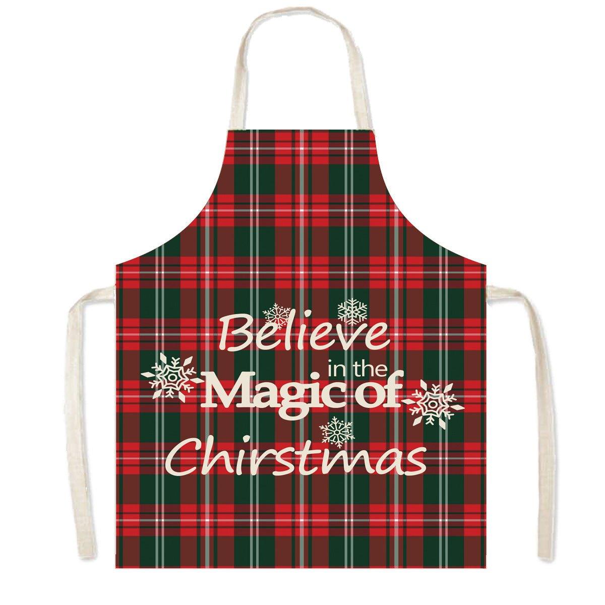 New Christmas apron sleeveless apron smock festive atmosphere decorative apron home cleaning apron wholesale - Coscosmos