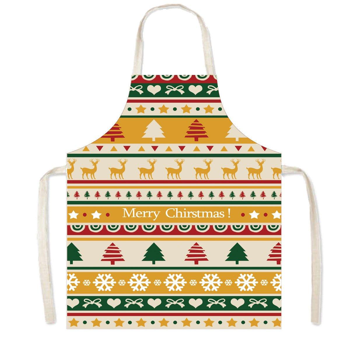 New Christmas apron sleeveless apron smock festive atmosphere decorative apron home cleaning apron wholesale - Coscosmos