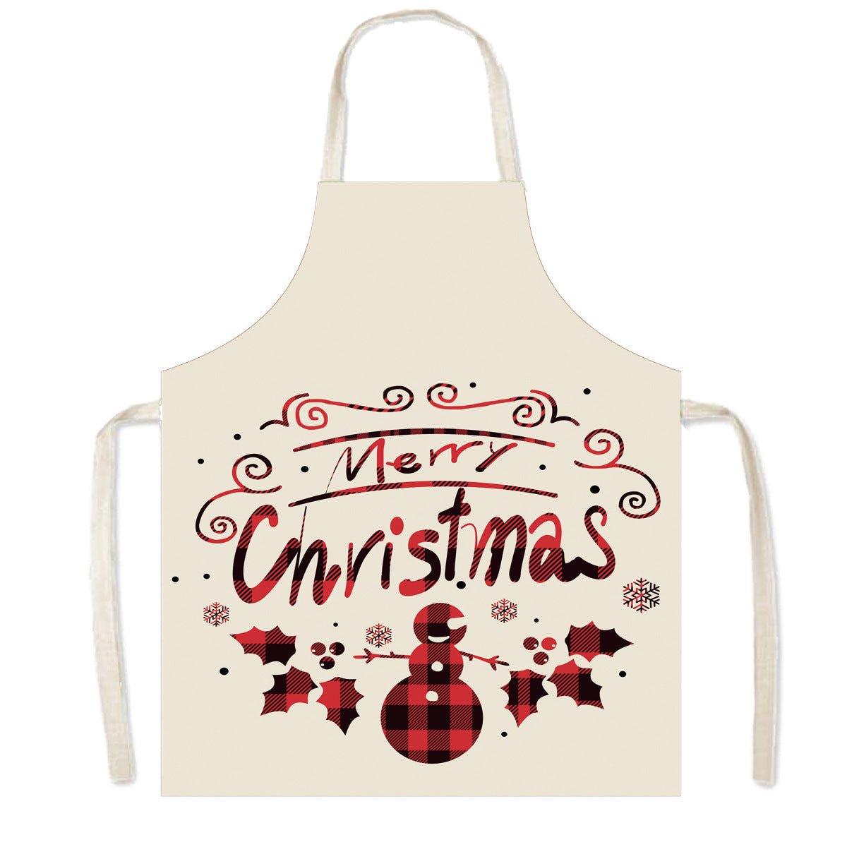 New Christmas apron sleeveless apron smock festive atmosphere decorative apron home cleaning apron wholesale - Coscosmos