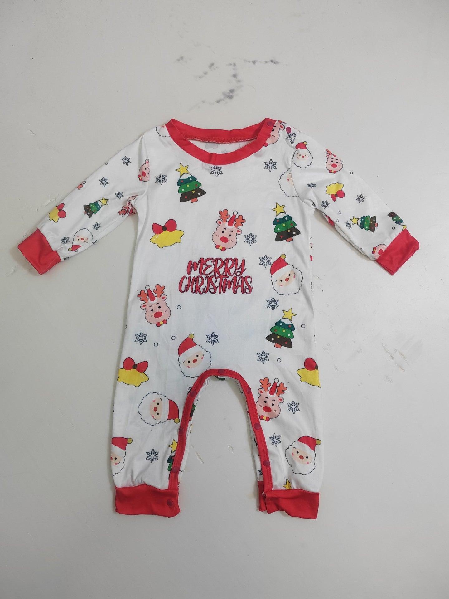 New Christmas Cartoon Pajamas Set with Christmas Tree Print | Family Matching Outfits | Holiday Loungewear - Coscosmos