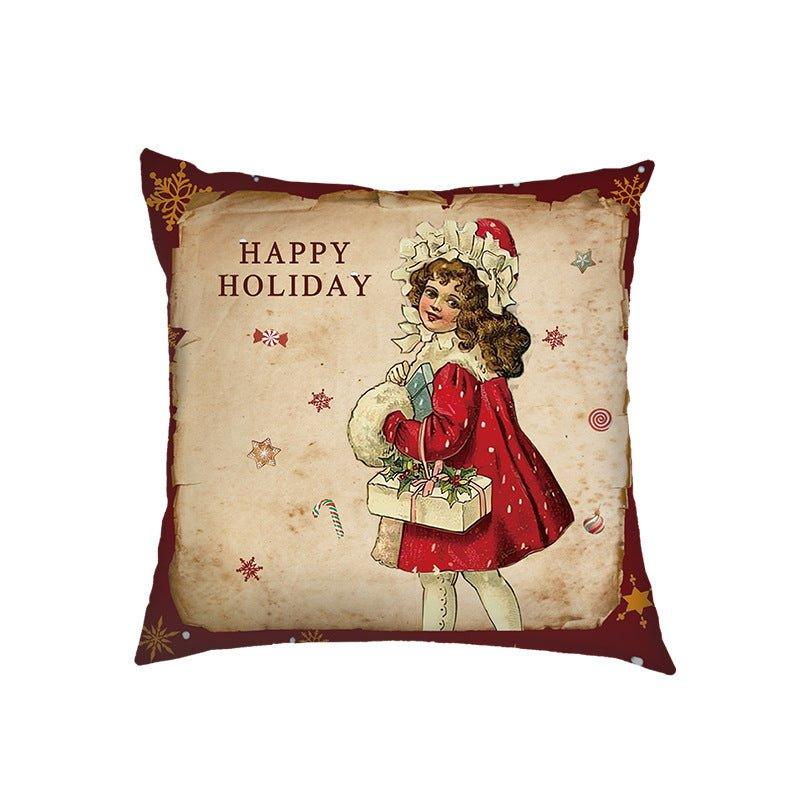 New Christmas Classic Christmas Tree Elk Holiday Decoration Cushion Bay Window Sofa Decoration Pillow Factory Direct Sales - Coscosmos