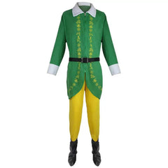 New Christmas Cosplay Costume | Santa Claus Elf Outfit | Festive Green Elf Anime Costume for Men - Coscosmos