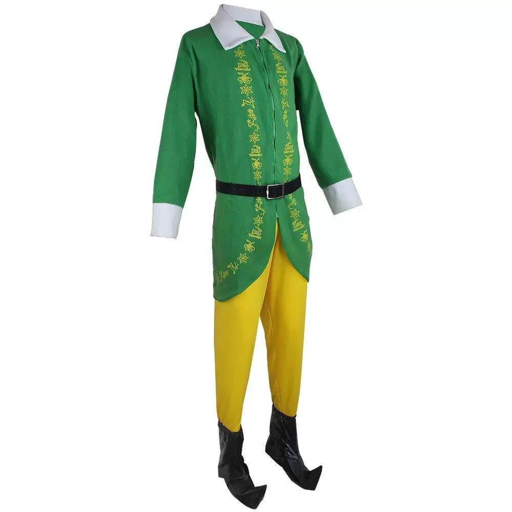 New Christmas Cosplay Costume | Santa Claus Elf Outfit | Festive Green Elf Anime Costume for Men - Coscosmos