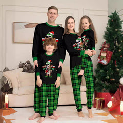 New Christmas Family Matching Pajamas | Colorful Cartoon Bull Print | Round - Neck Sleepwear for Parent - Child Outfits - Coscosmos