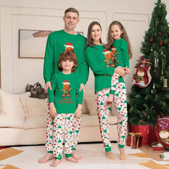 New Christmas Gingerbread Man Letter Print Family Matching Pajamas | Cute and Festive Holiday Sleepwear Set - Coscosmos