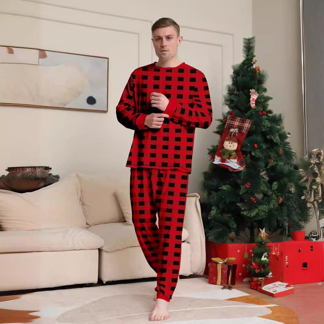 New Christmas Red Plaid Color - Block Family Matching Pajama Set | Long - Sleeve Holiday Loungewear for Parents & Kids - Coscosmos