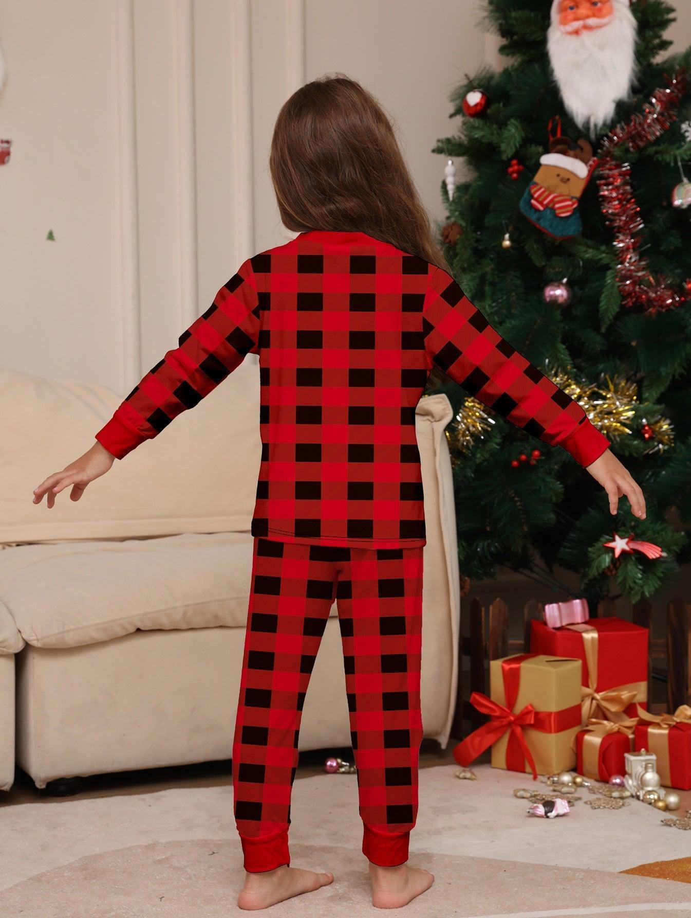 New Christmas Red Plaid Color - Block Family Matching Pajama Set | Long - Sleeve Holiday Loungewear for Parents & Kids - Coscosmos