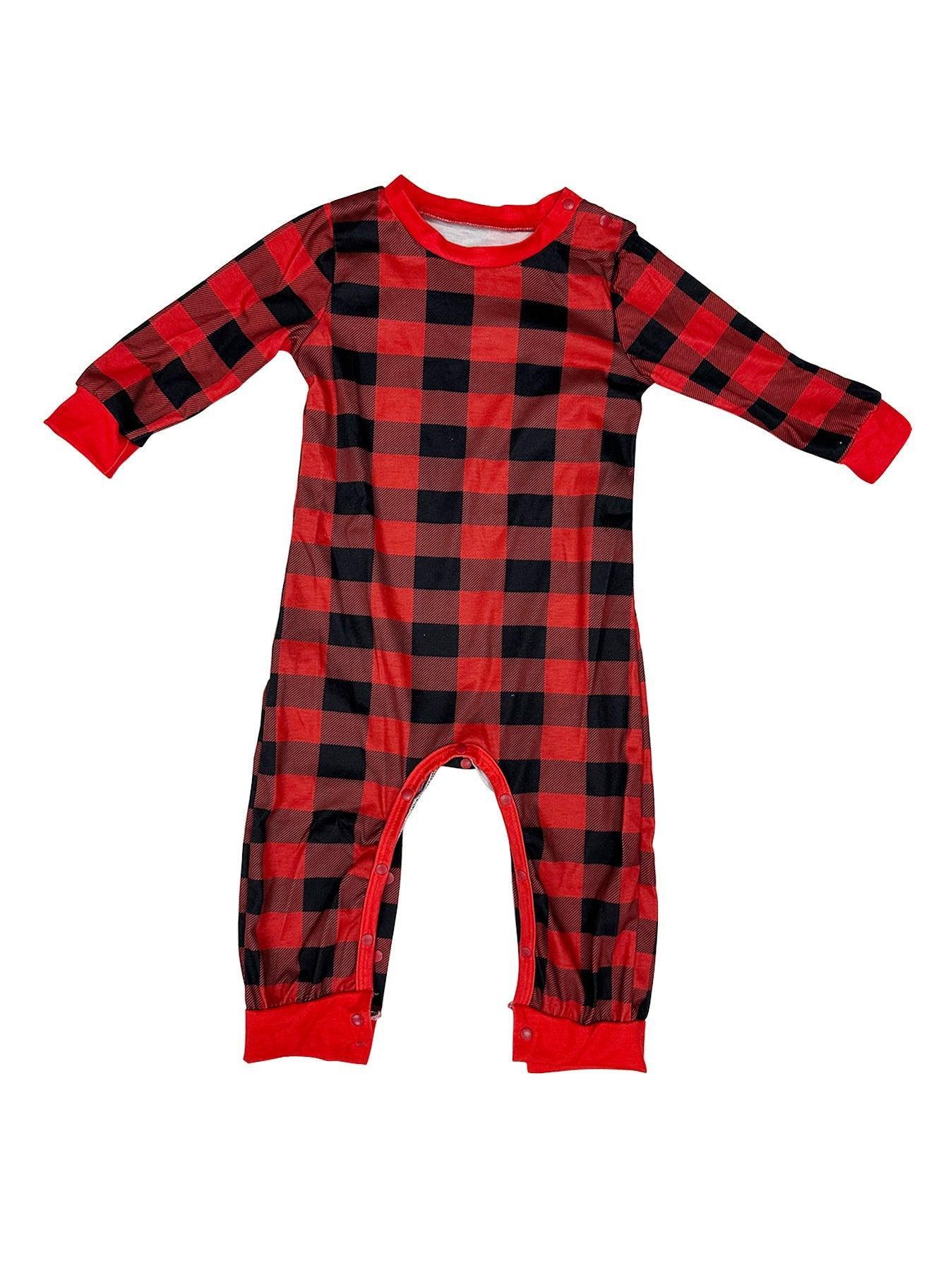 New Christmas Red Plaid Color - Block Family Matching Pajama Set | Long - Sleeve Holiday Loungewear for Parents & Kids - Coscosmos