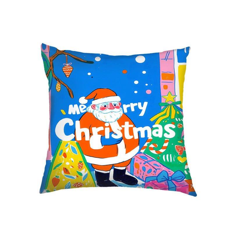 New Christmas throw pillow sofa cushion home decoration by pillowcase cross - border Amazon printed throw pillow holiday gift - Coscosmos