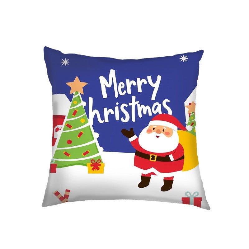 New Christmas throw pillow sofa cushion home decoration by pillowcase cross - border Amazon printed throw pillow holiday gift - Coscosmos