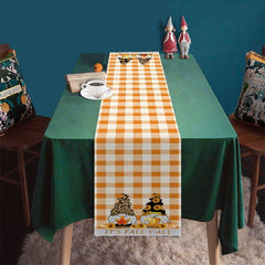 New Creative Thanksgiving Decoration Table Runner Cute Gnome Pumpkin Harvest Festival Decoration Tablecloth Coffee Table Decoration Cloth - Coscosmos